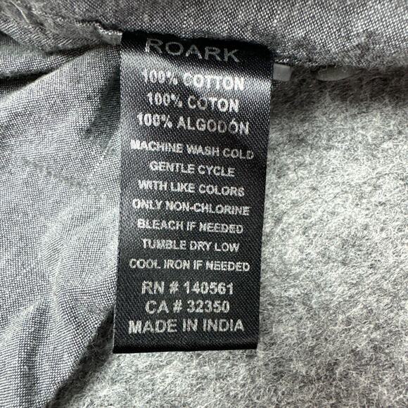 Roark Gray Short Sleeve Casual Button Down Shirt - Picture 4 of 8